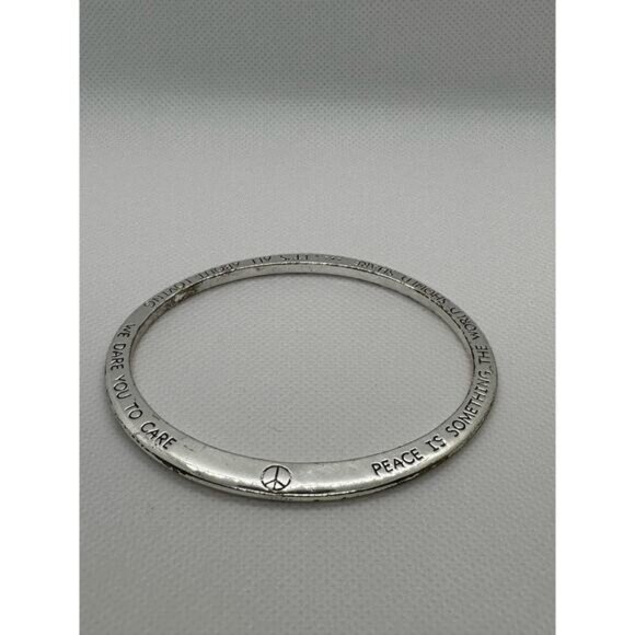 Peace is something the world should share Silver Tone Bracelet - Picture 7 of 8